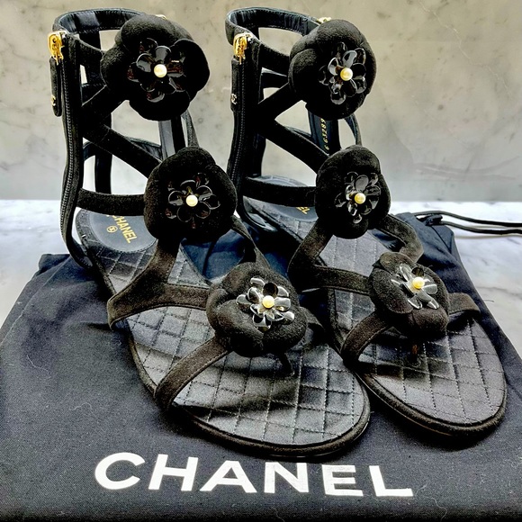 CHANEL, Shoes, Chanel Dad Sandals Size 375